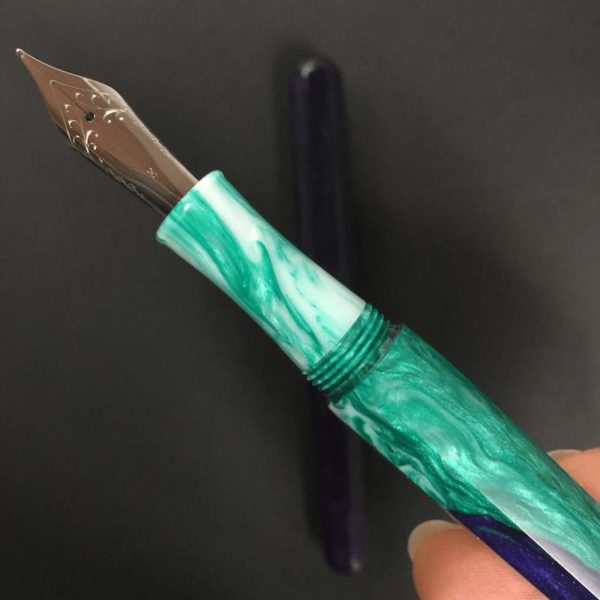 Crashing Wave faceted pen section