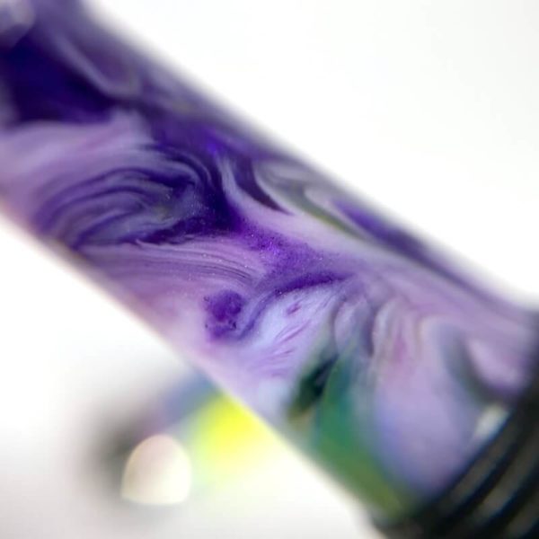Swirls that include purple, lavender and green