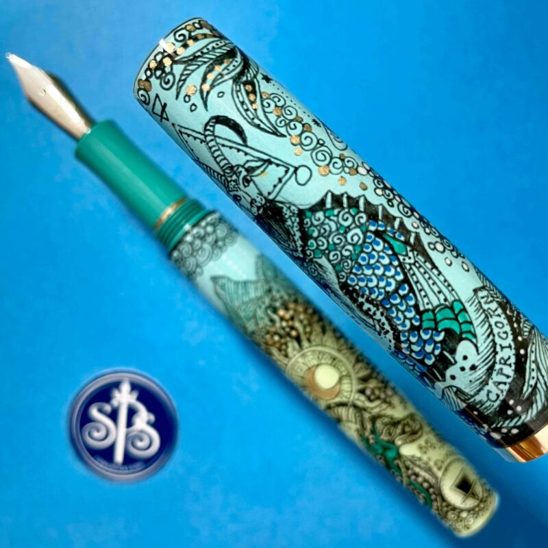 Capricorn hand-crafted, hand-painted fountain pen
