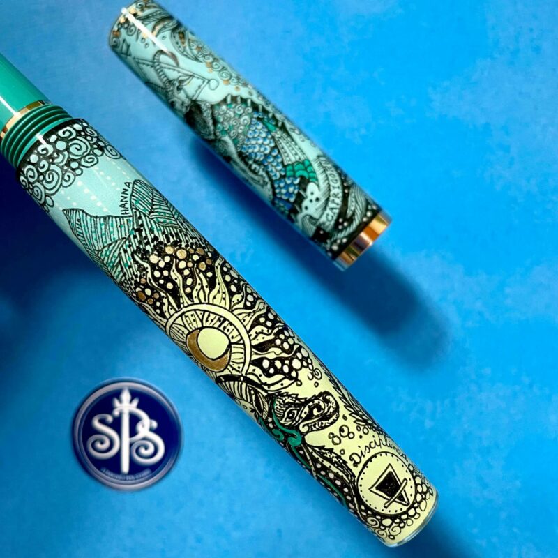 Capricorn hand-crafted, hand-painted fountain pen - Image 2