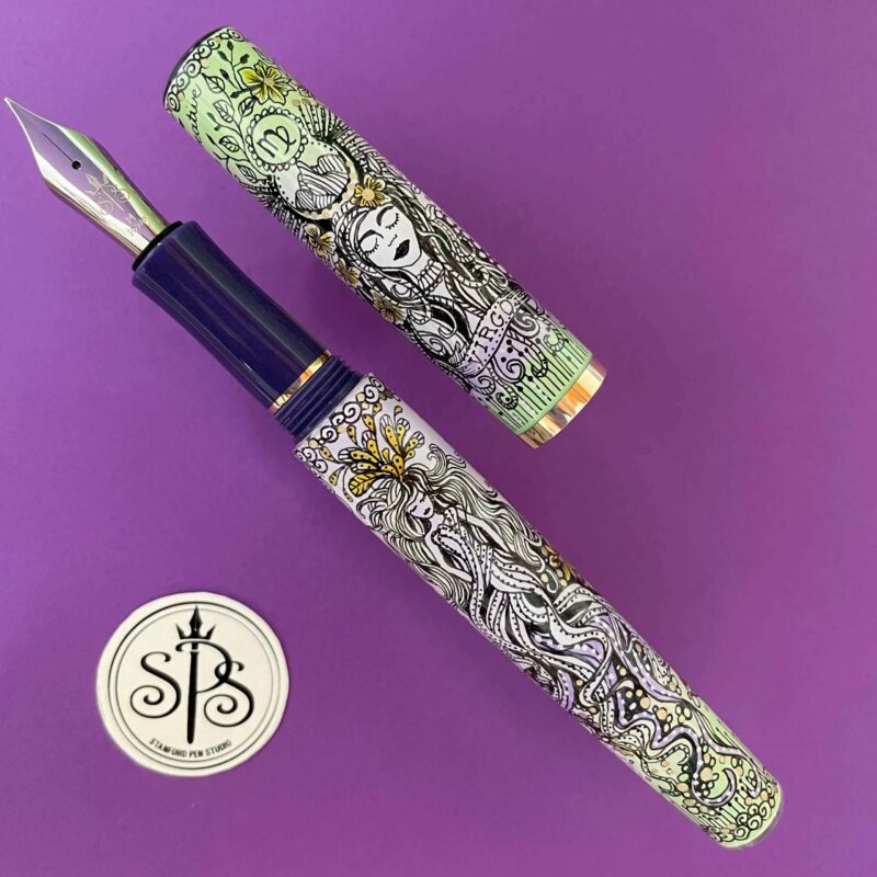 Virgo hand-crafted, hand-painted fountain pen - Image 3