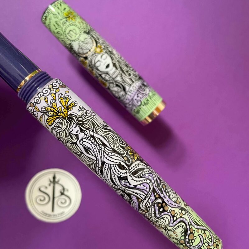Virgo hand-crafted, hand-painted fountain pen - Image 4