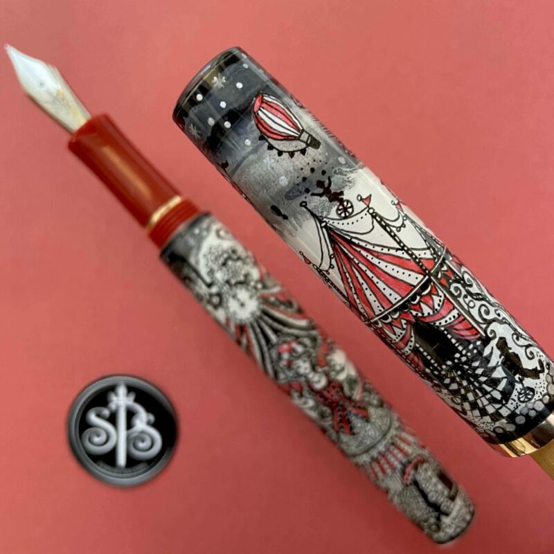 [Sold] Cirques des Rêves hand-painted fountain pen - Image 2