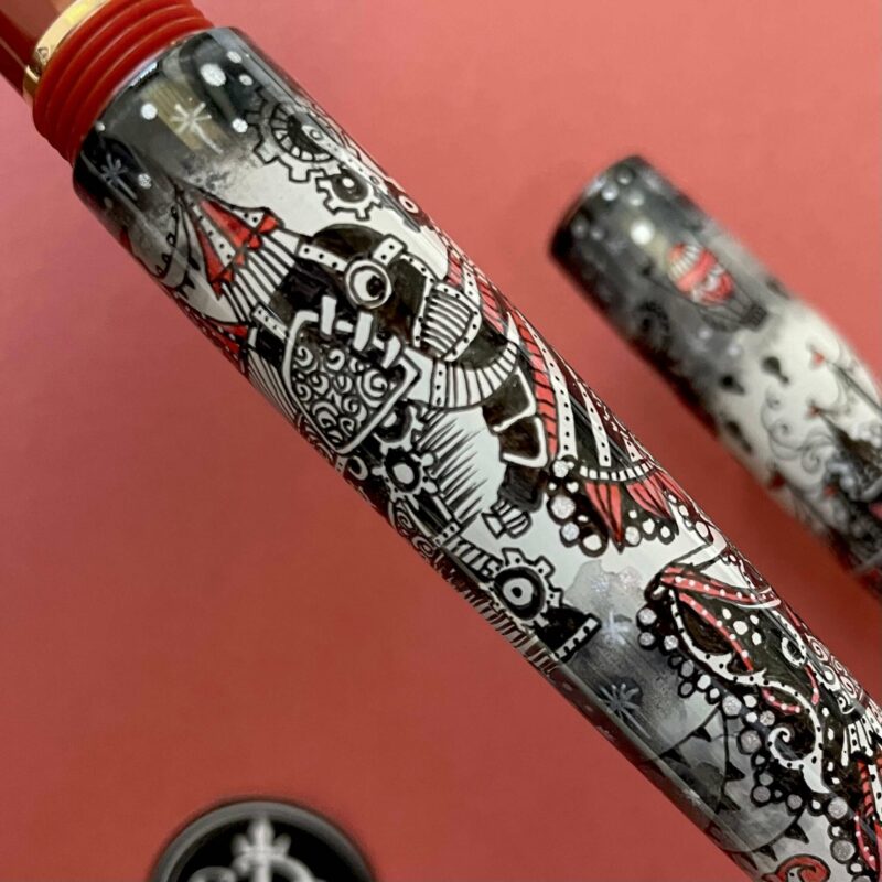 [Sold] Cirques des Rêves hand-painted fountain pen - Image 3