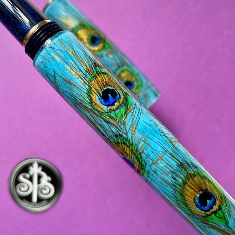 [Sold] Peacock Plume fountain pen - Image 2