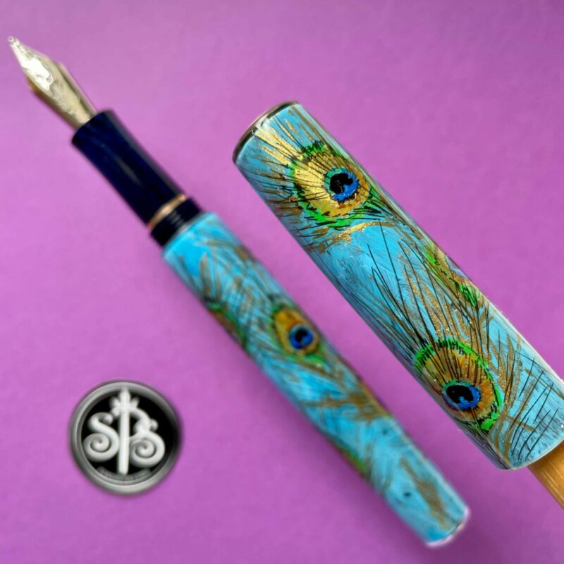 [Sold] Peacock Plume fountain pen - Image 5