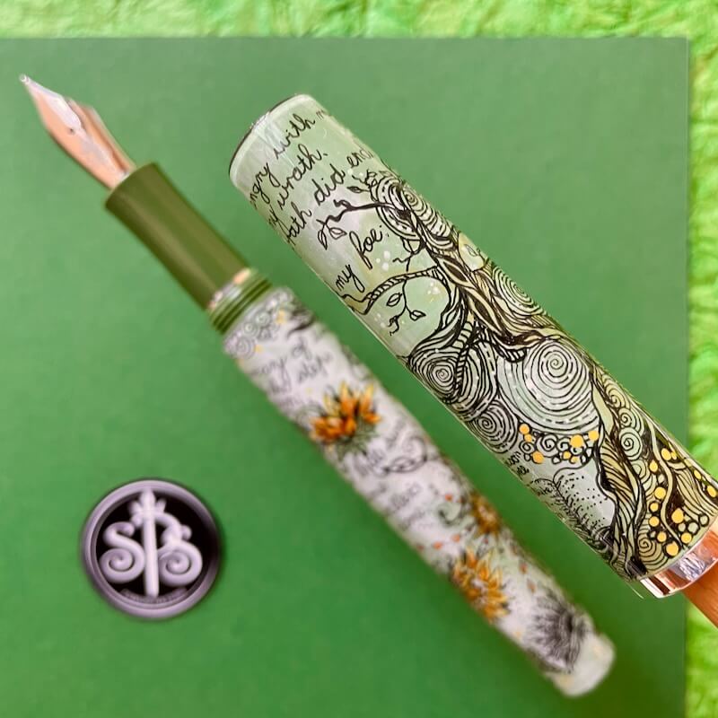 [Sold] Tribute to Blake hand-painted fountain pen - Stanford Pen Studio