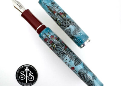 Owls’ Landing hand-painted fountain pen