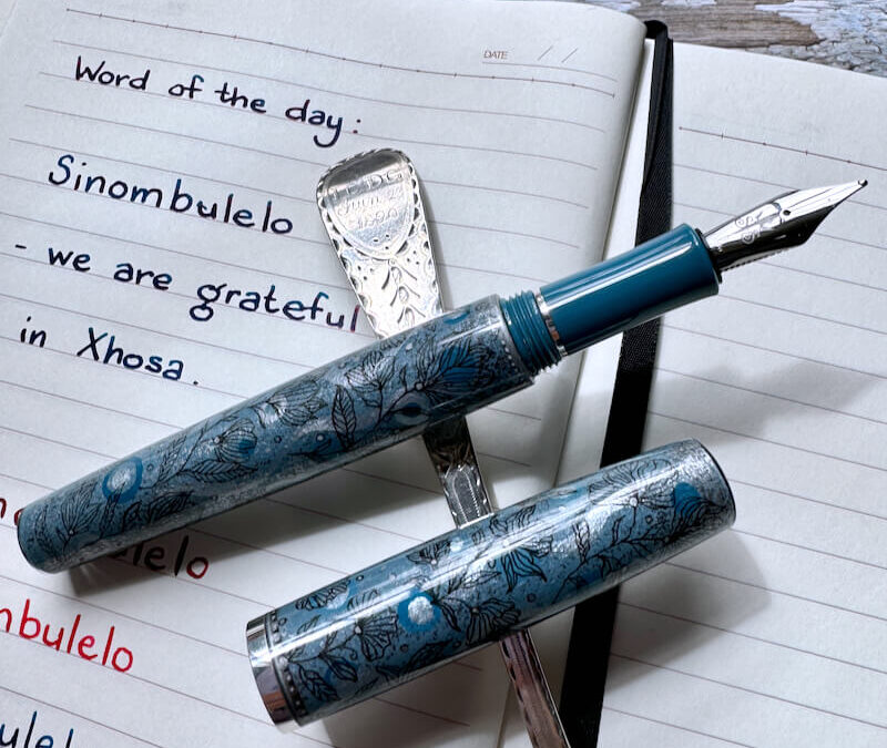 Moon Wisps hand-painted fountain pen