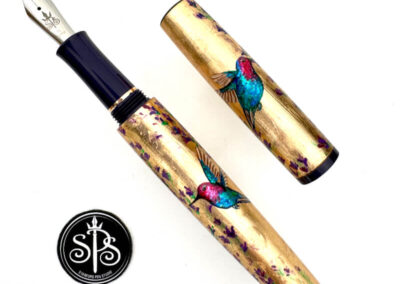 Hummingbirds and Lavender fountain pen