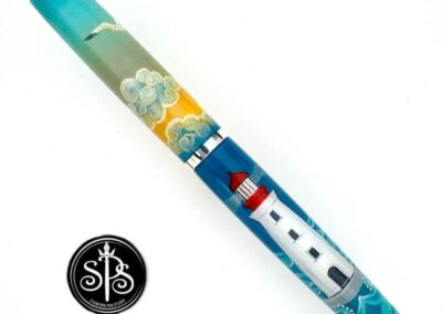 Lighthouse hand-painted fountain pen