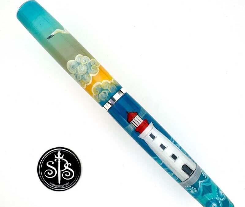 Lighthouse hand-painted fountain pen