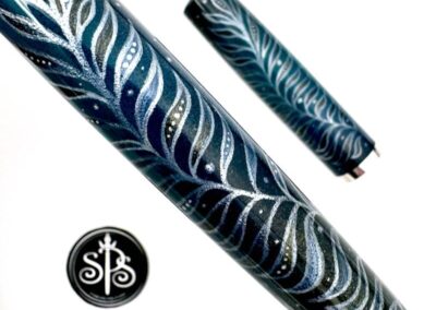 Moonlight Feathers hand-painted fountain pen