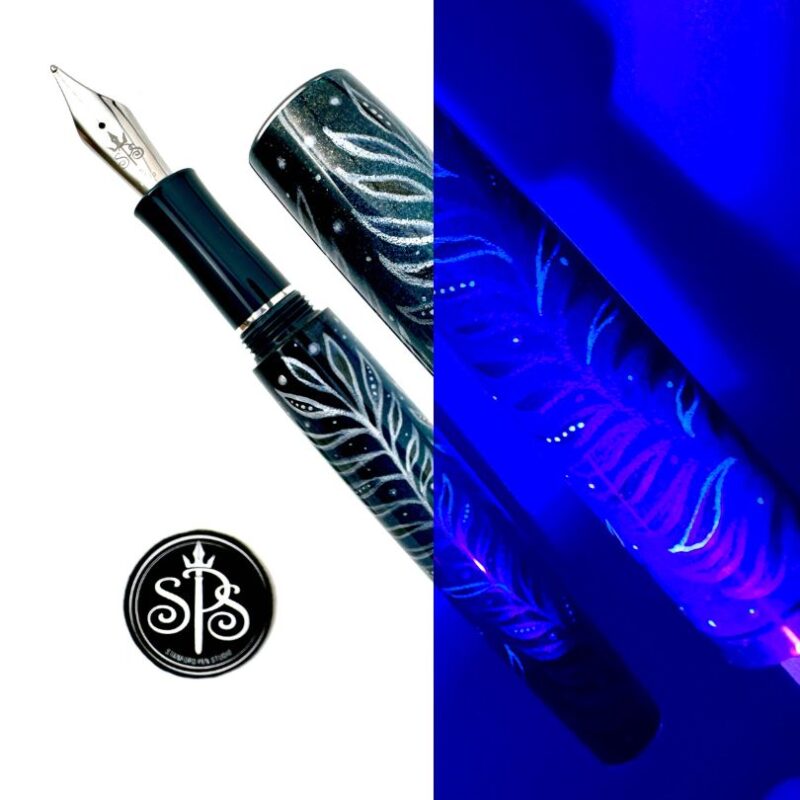 Moonlight Feathers hand-painted fountain pen - Image 3