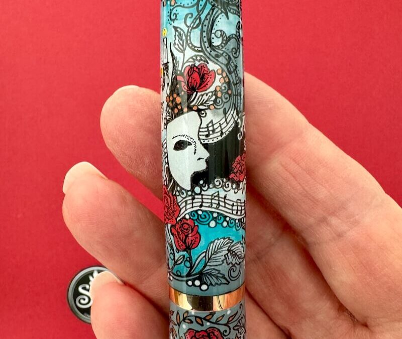 The Phantom hand-painted fountain pen