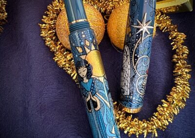 Christmas Angels hand-painted fountain pen