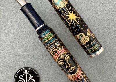 Celestial Travel painted fountain pen