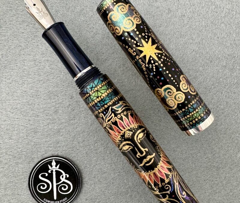 Celestial Travel painted fountain pen