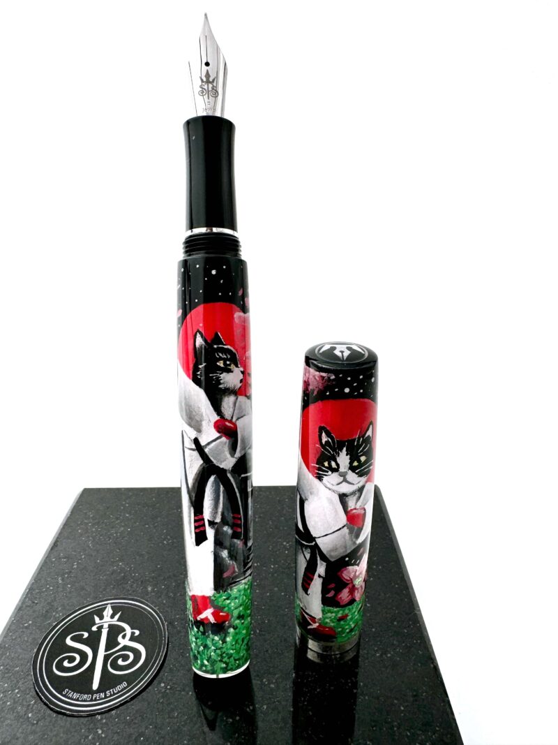 Karate Katz painted fountain pen