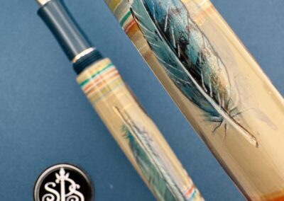 Feathers hand-painted fountain pen