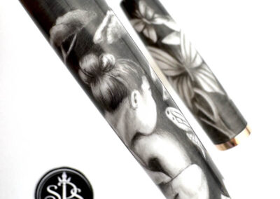 Metamorphosis original art fountain pen
