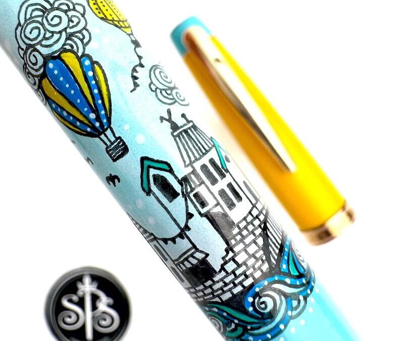 What a Beautiful Day doodled fountain pen