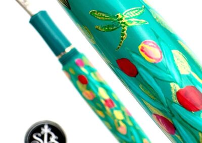 Spring Tulips painted fountain pen