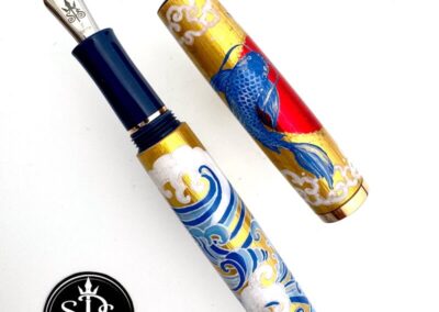Japanese Koi painted fountain pen