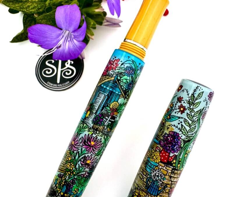 Gardening hand-painted fountain pen