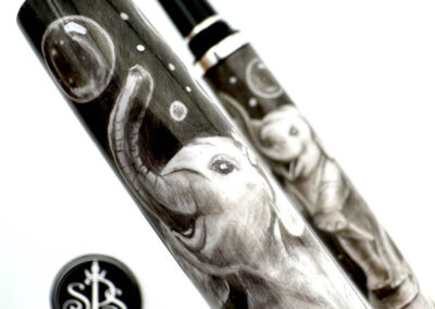 Baby Elephants Playing With Bubbles fountain pen
