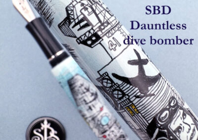 ‘The Grey Ghost’ illustrated fountain pen