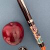 Beaded Bouquet on Dark Plum beaded fountain pen