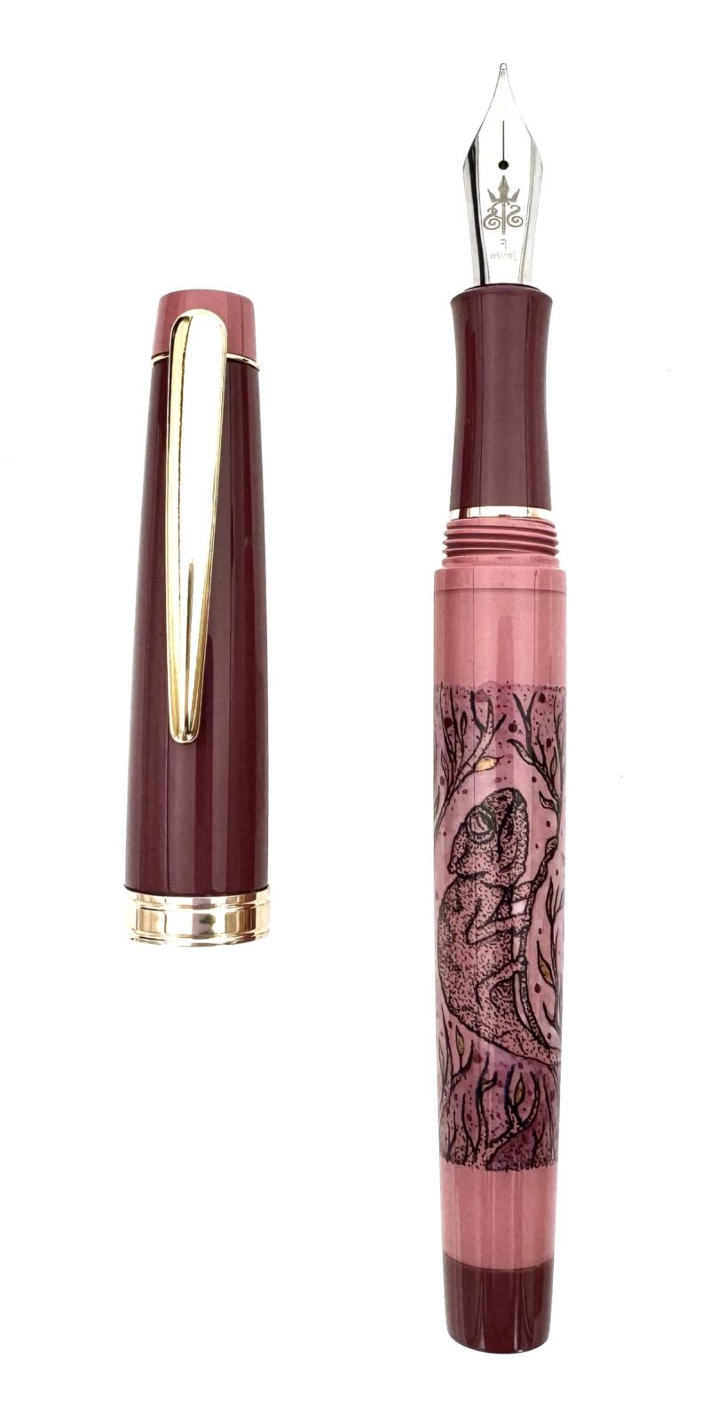 Chameleon hand-painted Intwana fountain pen - Image 4