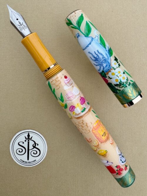 Tea and Cakes hand-painted fountain pen