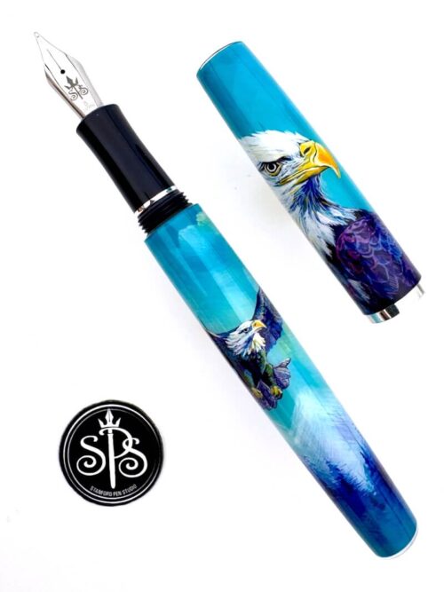 Bald Eagle hand-painted fountain pen