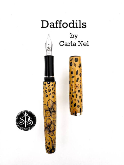 Daffodils hand-painted fountain pen
