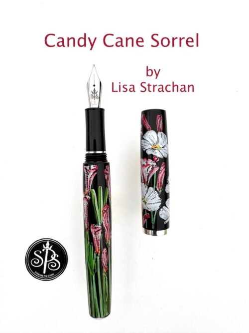 Candy Cane Sorrel hand-painted fountain pen