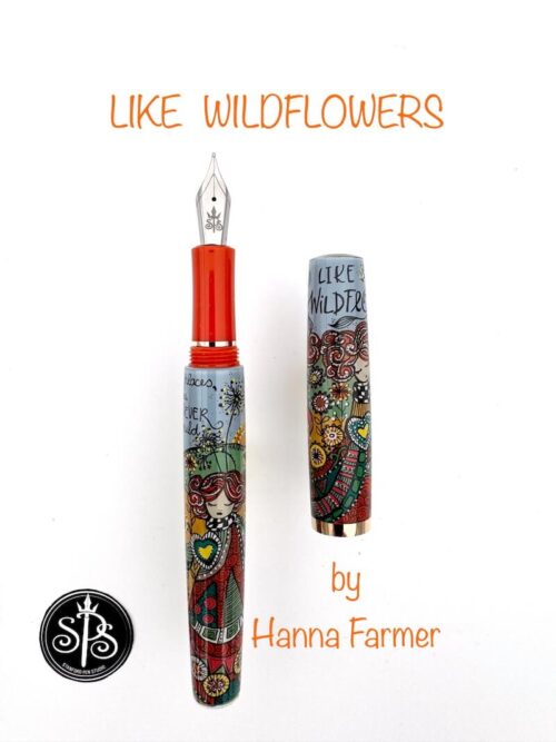 Like Wildflowers hand-painted fountain pen