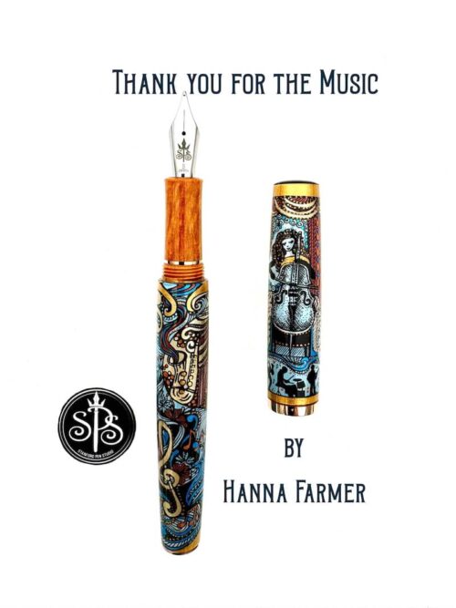 Thank you for the Music painted fountain pen